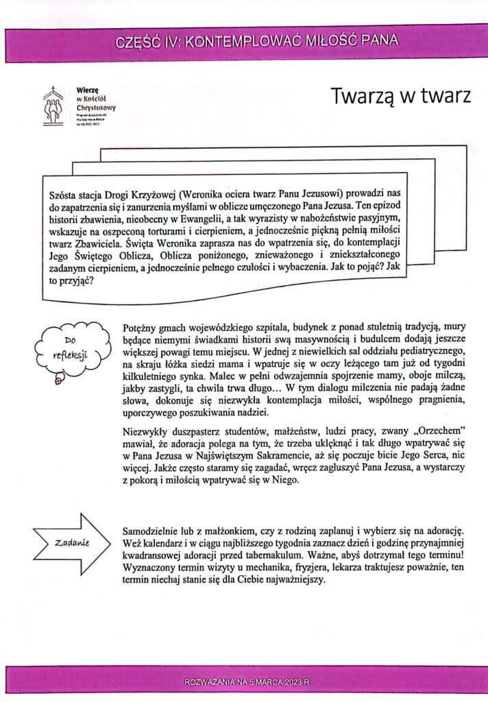Rozważania na dzień 05.03.2023
